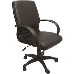 FNX CL610 EXECUTIVE CHAIR Medium Back Padded Black PU