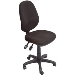 FNX EC070CH OPERATOR CHAIR High Back 3 Lever Black Fabric Seat And Back