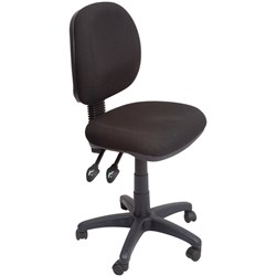 FNX EC070CM OPERATOR CHAIR Medium Back 3 Lever Black Fabric Seat And Back