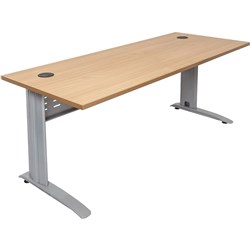 FNX RAPID SPAN OFFICE DESK 1500W x 700D x730mmH Beech/Silver