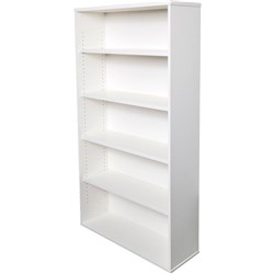 FNX RAPID VIBE BOOKCASE TALL 1800H x 900W x 315D All Natural White