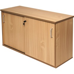 FNX RAPID SPAN CREDENZA 1200W x 450D x 730mmH Lockable Sliding Doors Beech