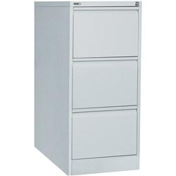 FNX GO VERTICAL FILING CABINET 3 Drawer 460W x 620D x 1016mmH Silver Grey