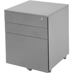 DRAWER PEDESTAL MOBILE SILVER 2 Drawer + 1 File Silver Go Steel 610H x 460W x 472D