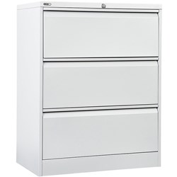 FNX GO LATERAL FILING CABINET 3 Drawer 900W x 473D x 1016mmH White