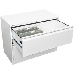 FNX GO LATERAL FILING CABINET 2 Drawer 900W x 473D x 705mmH White