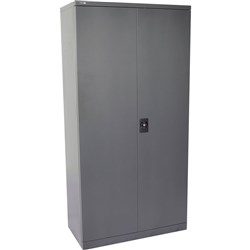 RAPIDLINE GO SWING DOOR STEEL Cupboard 910W x 450D x 1830mmH Graphite Ripple