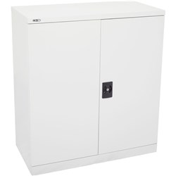 FNX GO SWING DOOR CUPBOARD 910W x 450D x 1015mmH Silver Grey Steel