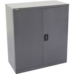 FNX GO SWING DOOR CUPBOARD 910W x 450D x 1015mmH Graphite Ripple Steel