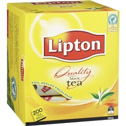 LIPTON JIGGLER TEA BAGS Black Tea, Box 200