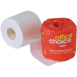 OFFICE CHOICE TOILET ROLLS Premium 2ply paper 400sheets
