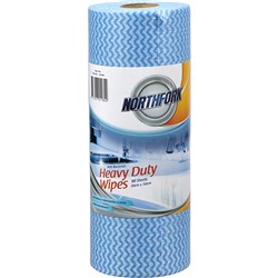 NORTHFORK HEAVY DUTY CLEANING Wipes 45M Roll 30x50CM Blue