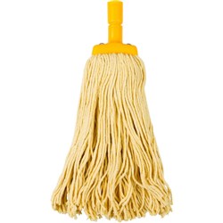CLEANLINK MOP HEAD YELLOW 400gm with 22mm fitting and an adaptor for 25mm handle