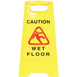 CLEANLINK SAFETY SIGN Wet Floor Yellow