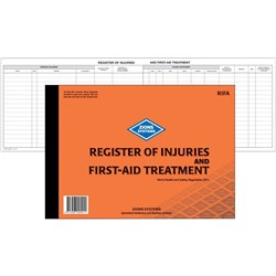 ZIONS RI REG OF INJURIES Register Of Injuries & First Aid Treatment