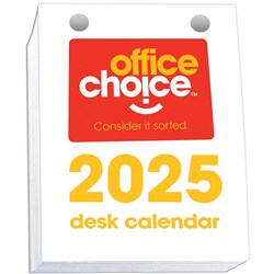 OFFICE CHOICE DESK CALENDAR Refills Top Opening 100x75mm Date Bunch