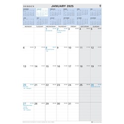 COLLINS CALENDAR WALL PLANNER Wiro 12 Month 394x577mm