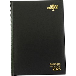 OFFICE CHOICE BUSINESS DIARY A4 1 Day to Page 30min PVC