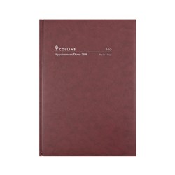 COLLINS APPOINTMENT SERIES A4 1 Day to Pg 15min Burgundy