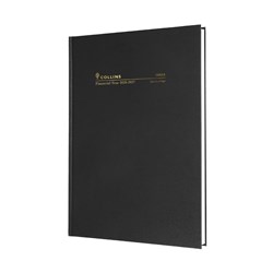 Collins Financial Year Diary A4 Day To A Page Black