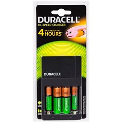 Duracell Battery Charger for AA/AAA Size Batteries includes 4 recharge batteries