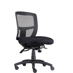 FNX ERGO TASK CHAIR High Mesh Back Black Fabric Seat