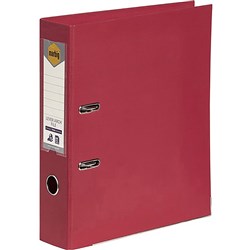 MARBIG PE LINEN LEVER ARCH Files A4 Deep Red