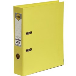 MARBIG PE LINEN LEVER ARCH Files A4 Yellow