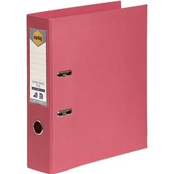 MARBIG PE LINEN LEVER ARCH Files A4 Coral Pink