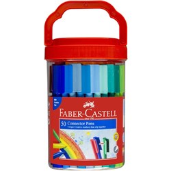 FABER CASTELL CONNECTOR PENS Coloured Jar/50