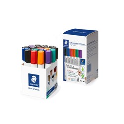 STAEDTLER WHITEBOARD MARKER Bullet 2mm Assorted Cup of 19