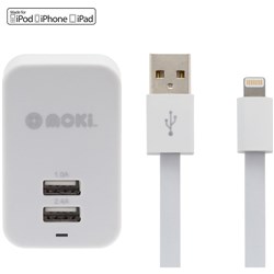MOKI LIGHTNING SYNCHARGE Cable + Wall Charger