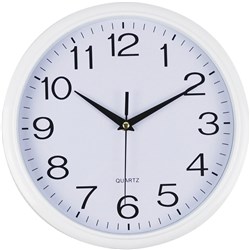 ITALPLAST WALL CLOCK 43cm Round With Large Numbers White