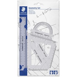 STAEDTLER GEOMETRY SET Ruler, Protractor, 2xSet  Sqre