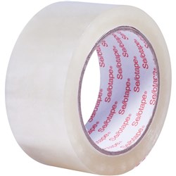 SELLOTAPE 767 PACKAGING TAPE 48mmx75m Med Duty Clear Pk/6