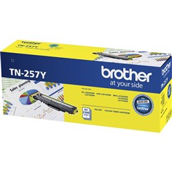 BROTHER TN-257 H/YIELD TONER Yellow Up to 2.2k Pages