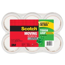 SCOTCH 3500-6 PACKAGING TAPE 48mmx50m Tough Grip Pack/6