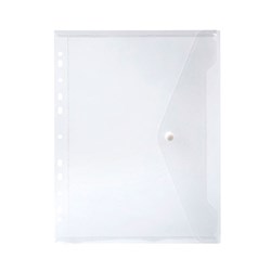 MARBIG DOCUMENT WALLET Binder Pocket Button A4 Clear