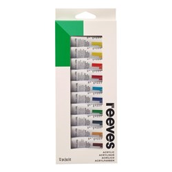 REEVES PAINT SET ACRYLIC COLOR 5 x 75ml Colour Tubes