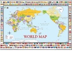 JASART KIDS WALL CHART 740x495mm, World Map Obsolete#