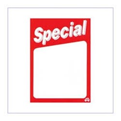 SALES TICKETS - SPECIAL A8 52 x 75mm Red/White Pkt50