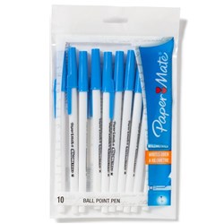 PAPERMATE KILOMETRICO BALL PEN Poly Pack10 Blue