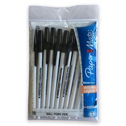 PAPERMATE KILOMETRICO BALL PEN Poly Pack10 Black