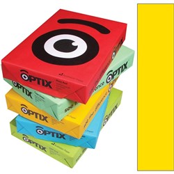 OPTIX COLOURED COPY PAPER A4 160gsm Tera Yellow Pk200 #Discontinued