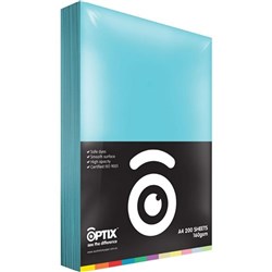 OPTIX COLOURED COPY PAPER A4 160gsm Inga Turquoise Pk200