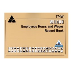 WILDON EMPLOYEES HOURS & WAGES Record Book 210x296mm-D# Clearance Stock